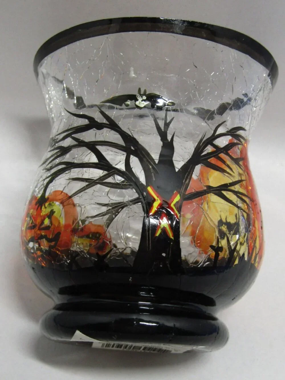 Yankee Candle Halloween Crackle Glass Votive Holder + Votive